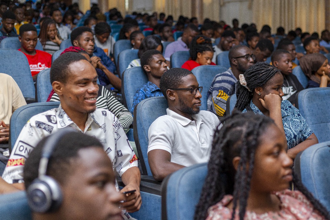 A room full of eager learners receiving valuable career advice during the Info Session.